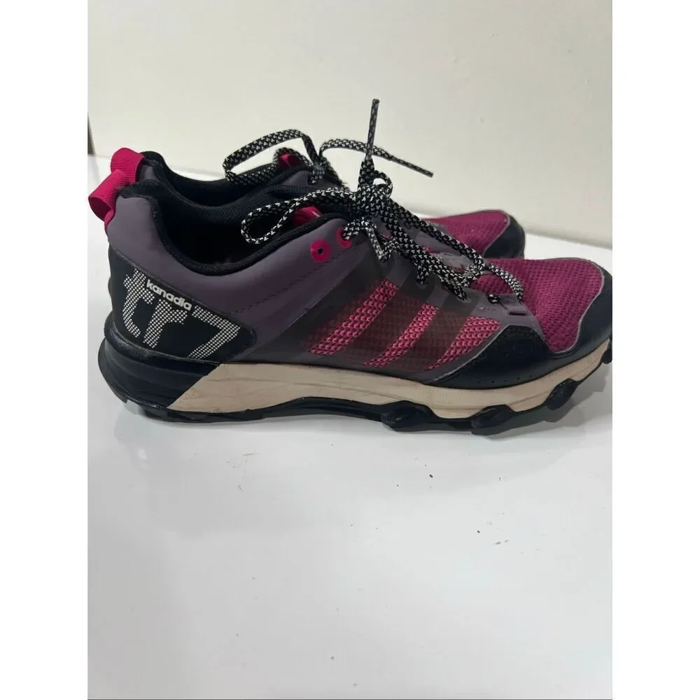 Adidas Kanadia tr7 trail running sneakers pink purple black US 8 women’s